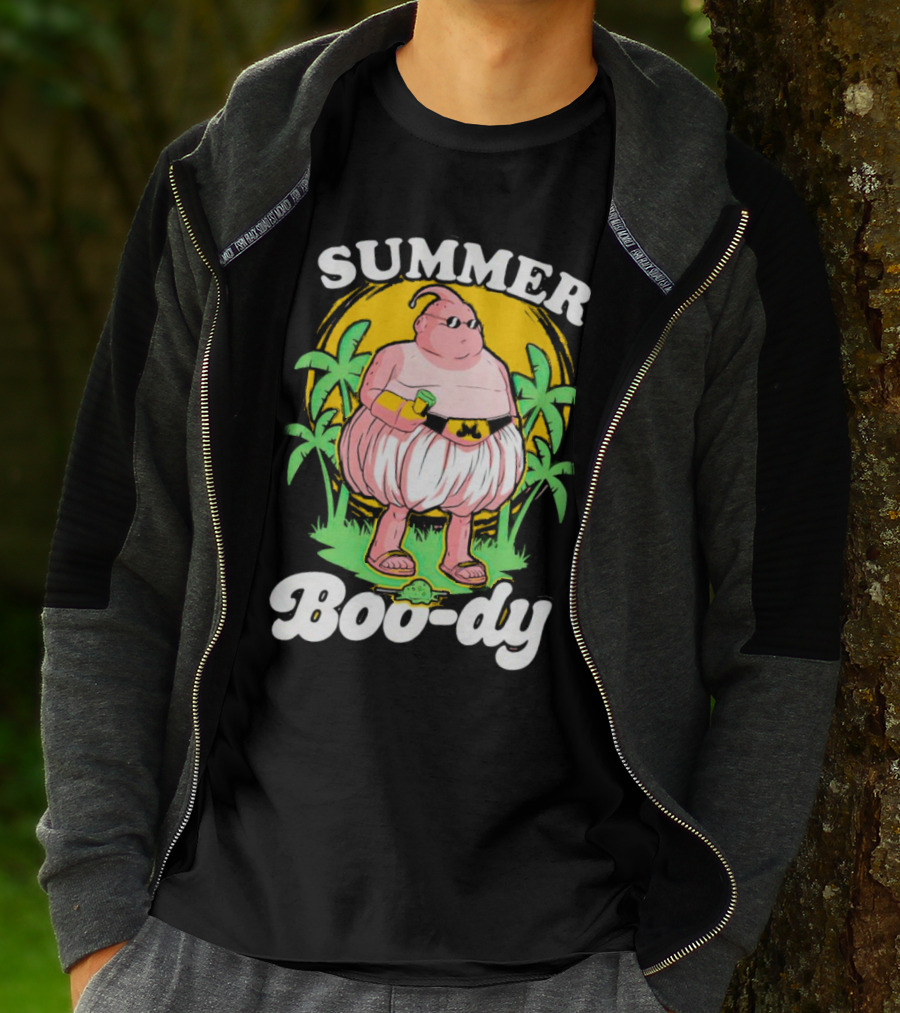 Summer Boo-dy Majin Buu Beach Vibes Palms Sun Fun T-Shirt
