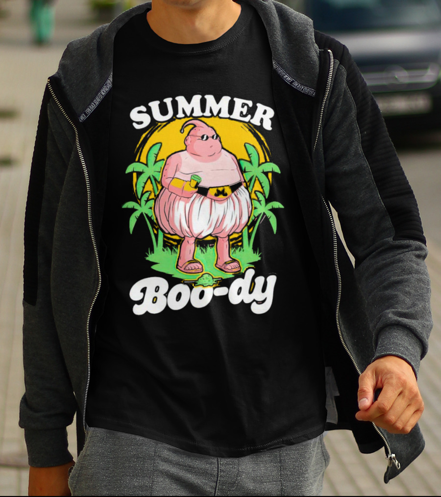 Summer Boo-dy Majin Buu Beach Vibes Palms Sun Fun T-Shirt