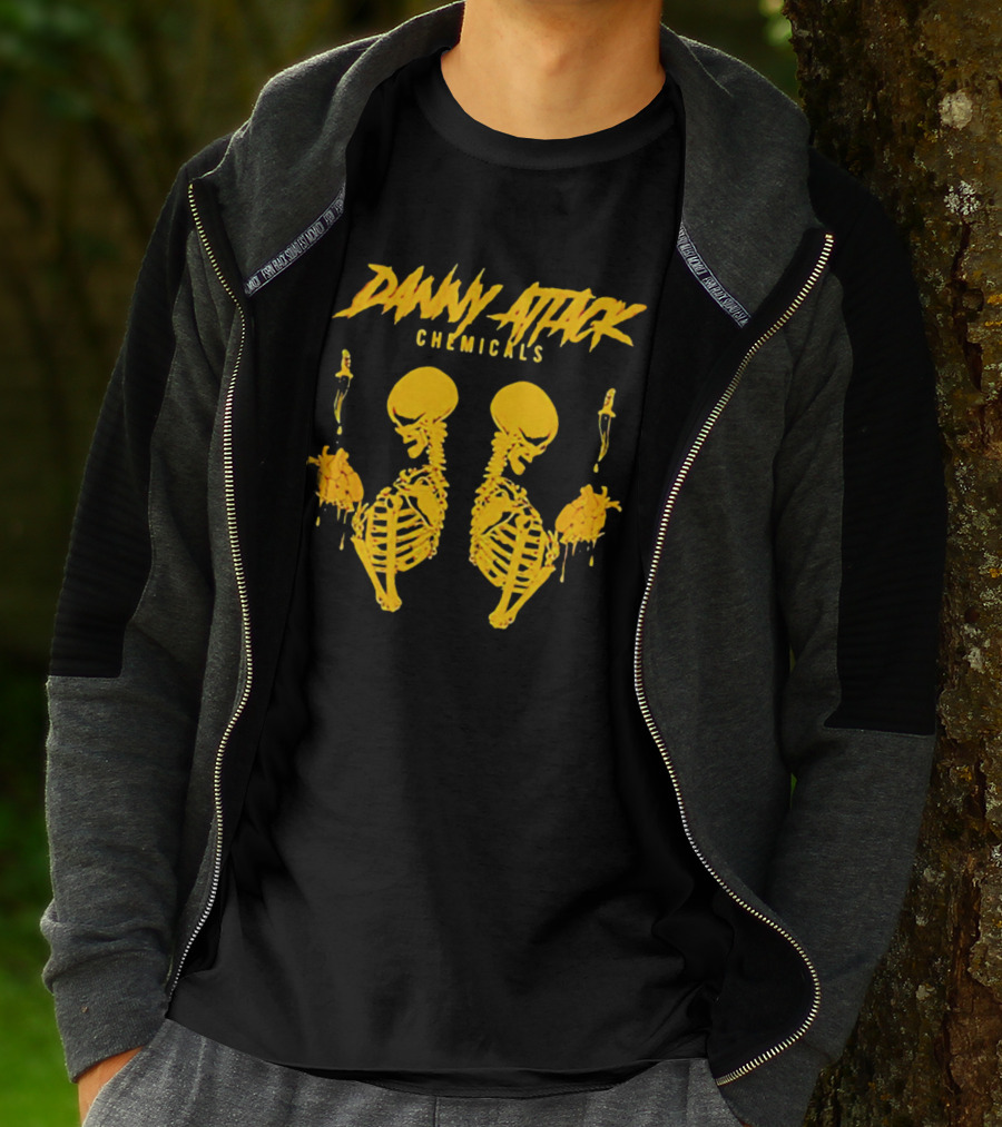 Danny Attack Chemicals Double Skeletons And Knives T-Shirt