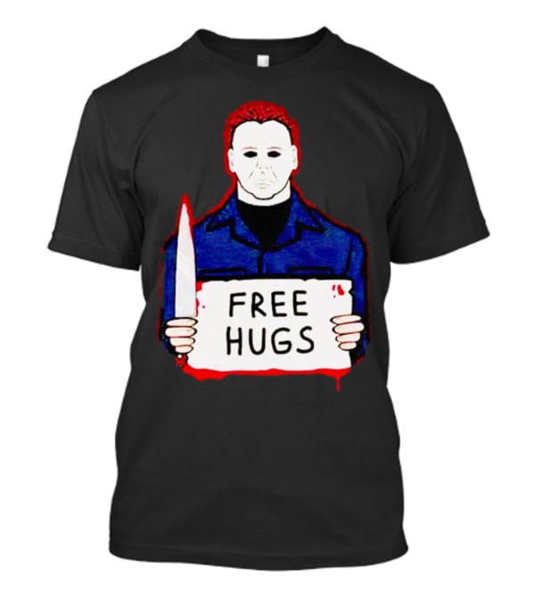 Free Hugs Michael Myers Knife Halloween Horror T-Shirt