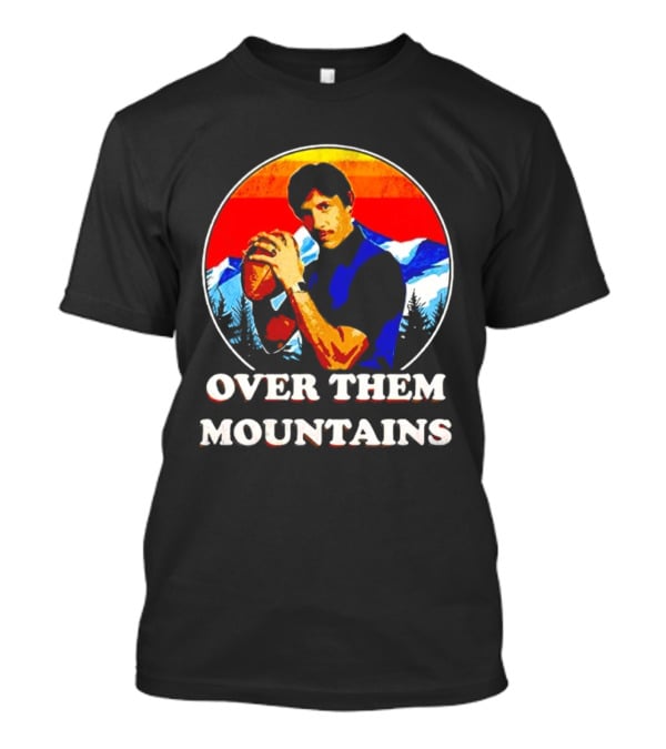 Uncle Rico Over Them Mountains Vintage Retro Football Scene T-Shirt