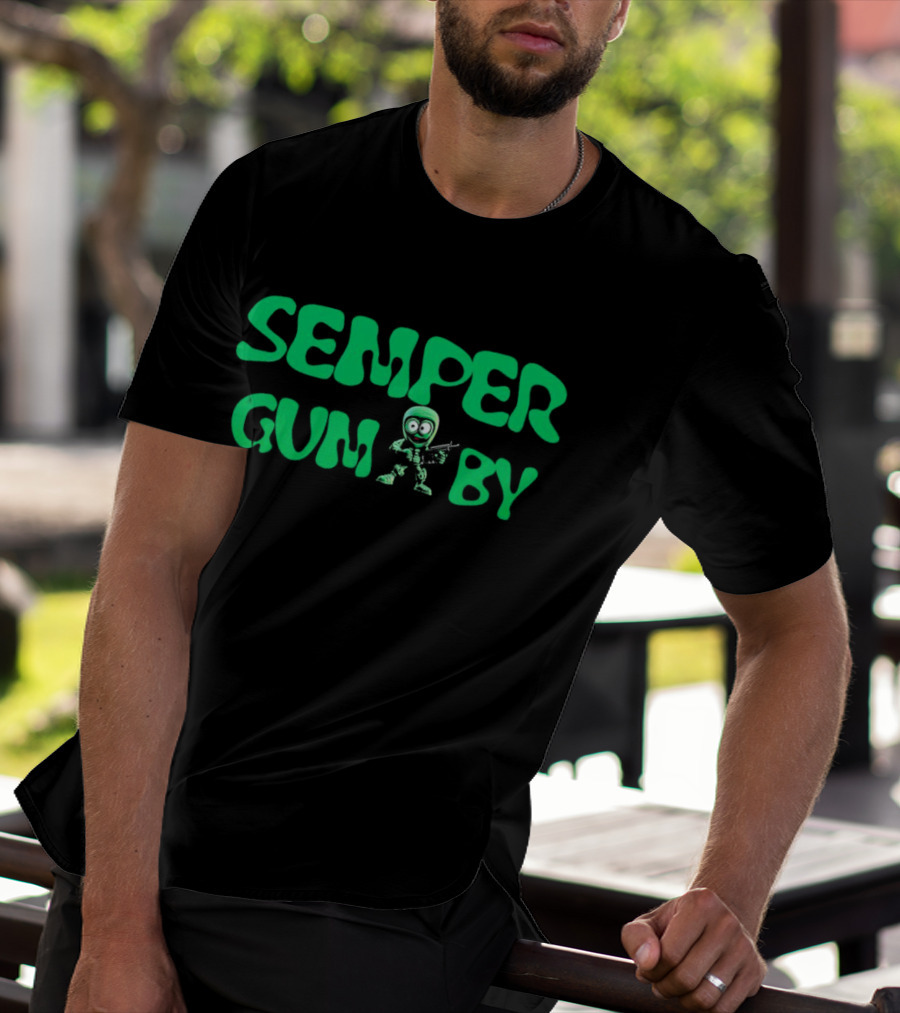 Semper Gum-by Military Cartoon Mashup T-Shirt
