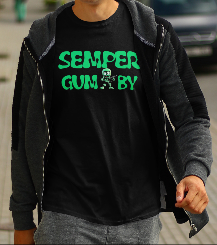 Semper Gum-by Military Cartoon Mashup T-Shirt
