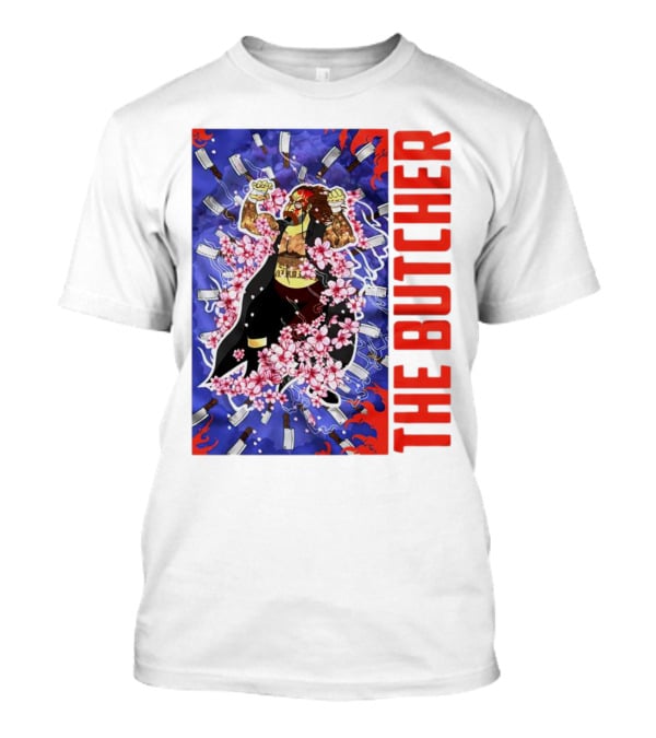 THE BUTCHER Cherry Blossom Blades Power Stance T-Shirt