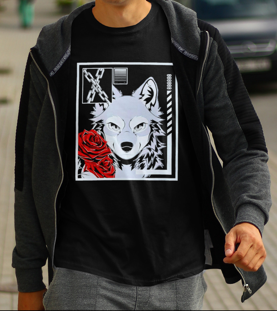 Wolf Rose Chains Red 88888 T-Shirt