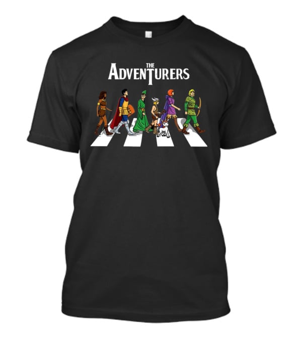 The Adventurers Dungeons And Dragons Abbey Road Characters T-Shirt
