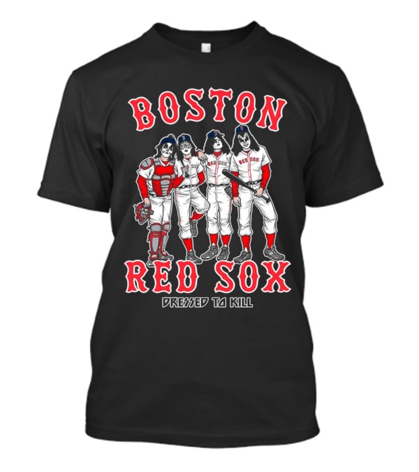 Boston Red Sox Kiss Band Members Dressed To Kill T-Shirt