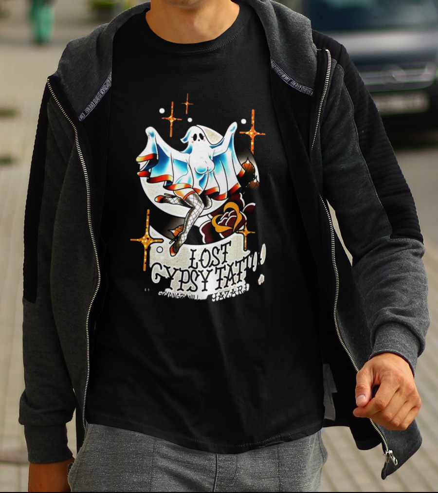Lost Gypsy Tattoo Hazard Ghost T-Shirt