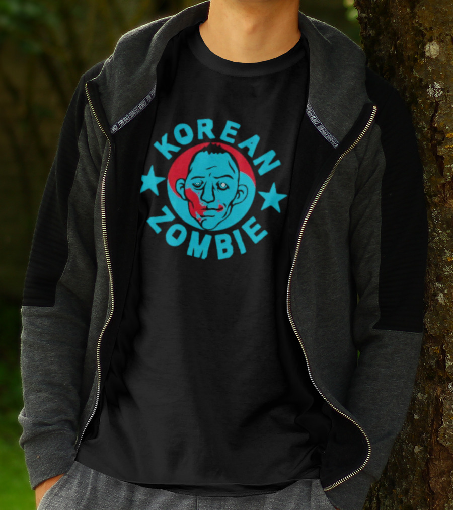 Korean Zombie Red And Blue Star T-Shirt