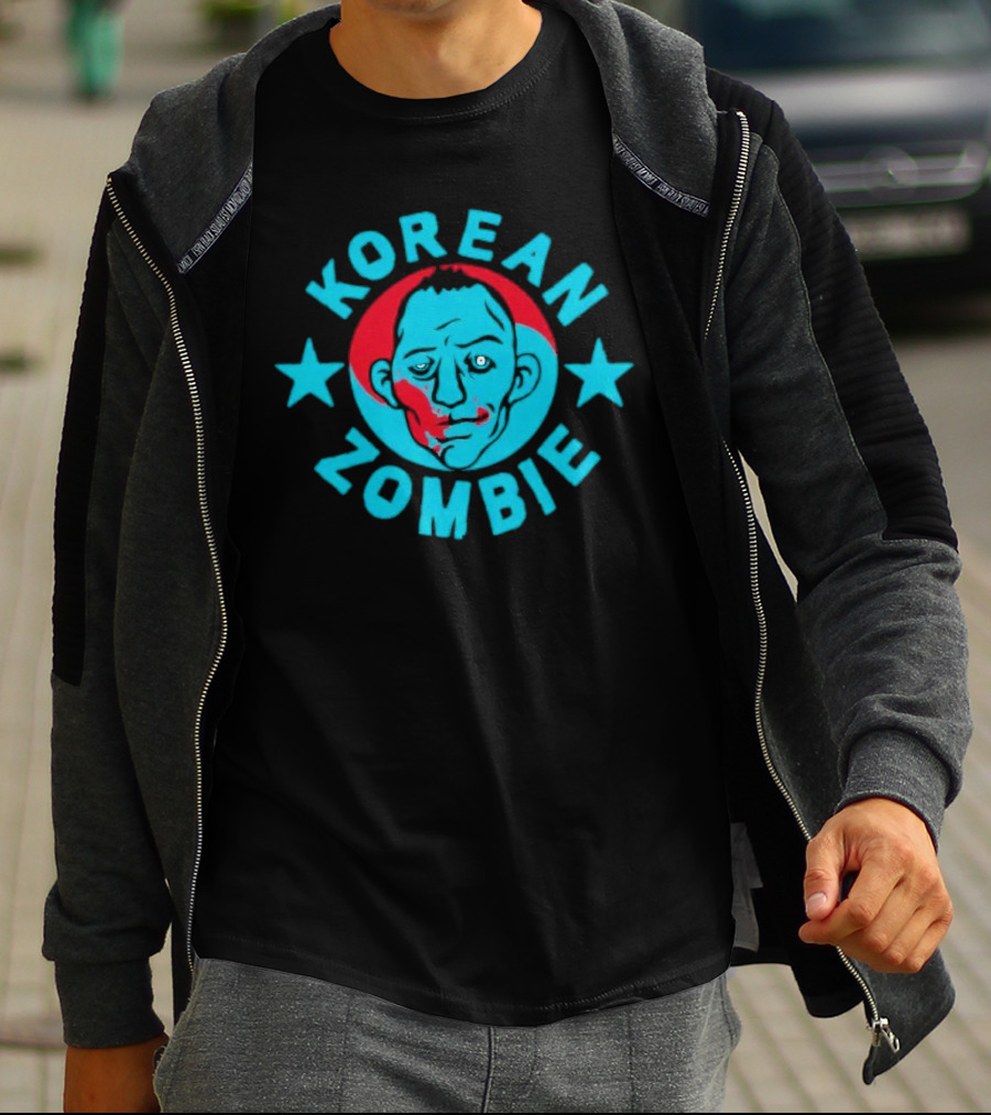 Korean Zombie Red And Blue Star T-Shirt
