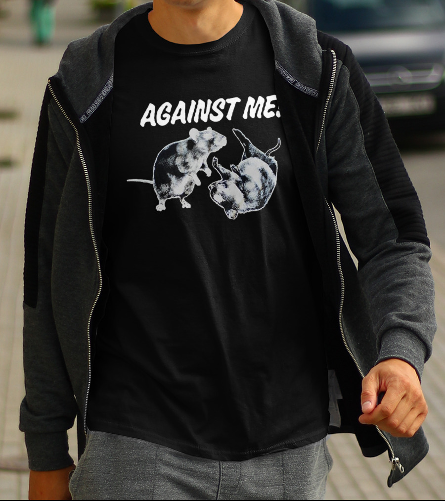 Against Me Rats Two Black And White Rodents T-Shirt