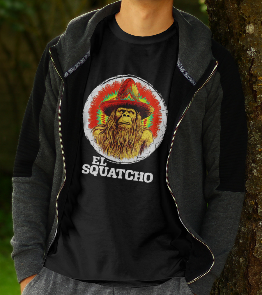 El Squatcho Psychedelic Sombrero Bigfoot T-Shirt