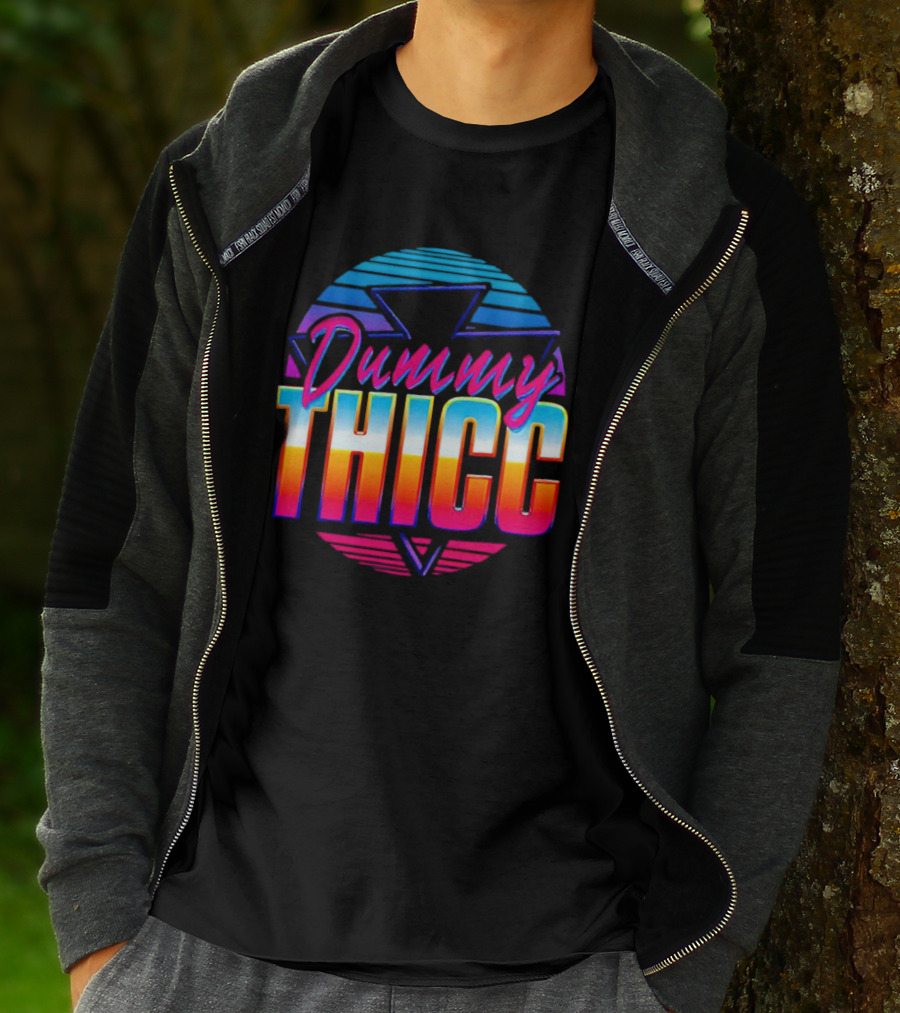 Dummy Thicc 80s Retro Vaporwave Aesthetic T-Shirt