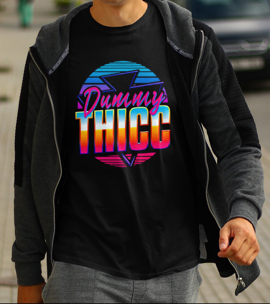 Dummy Thicc 80s Retro Vaporwave Aesthetic T-Shirt