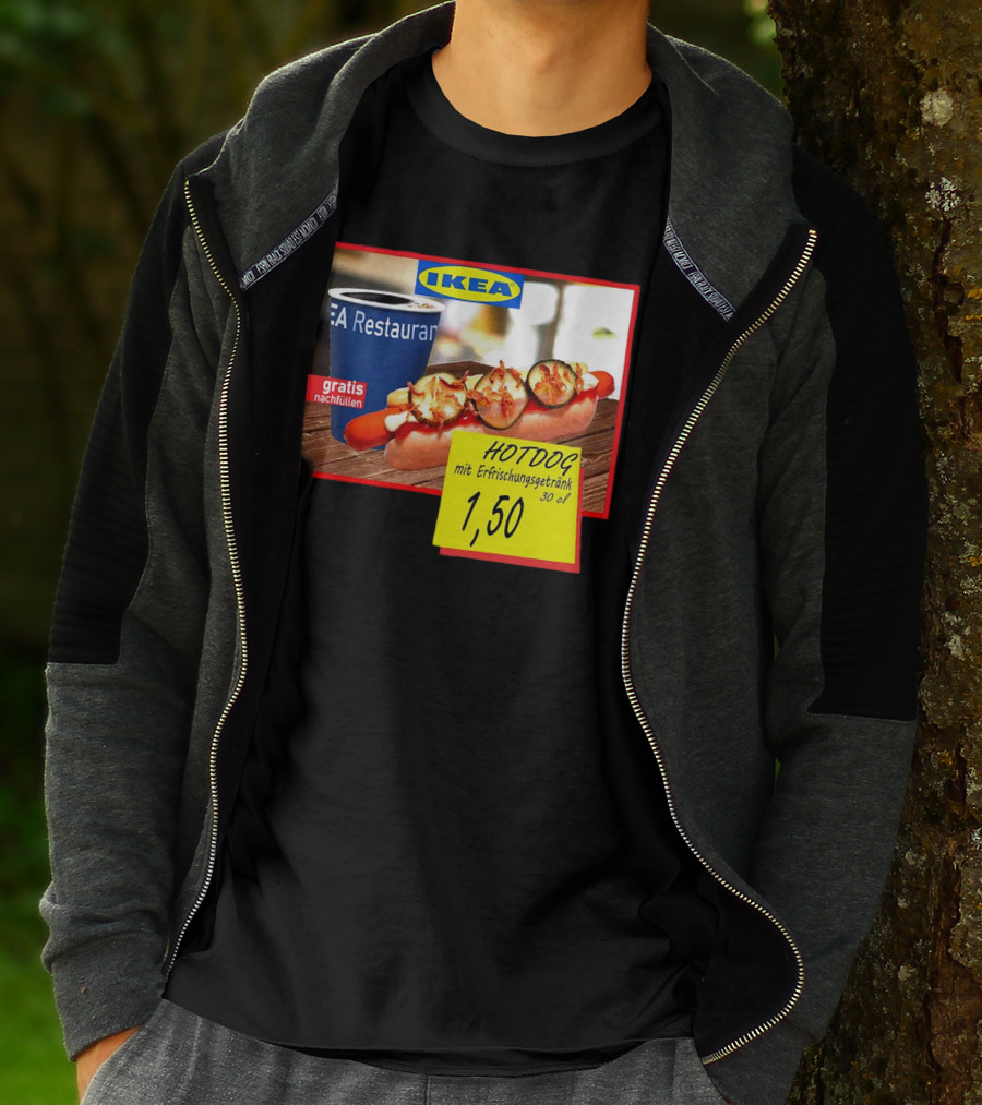 IKEA Hotdog Gratis Nachfüllen Mit Erfrischungsgetränk 1,50 Euro T-Shirt