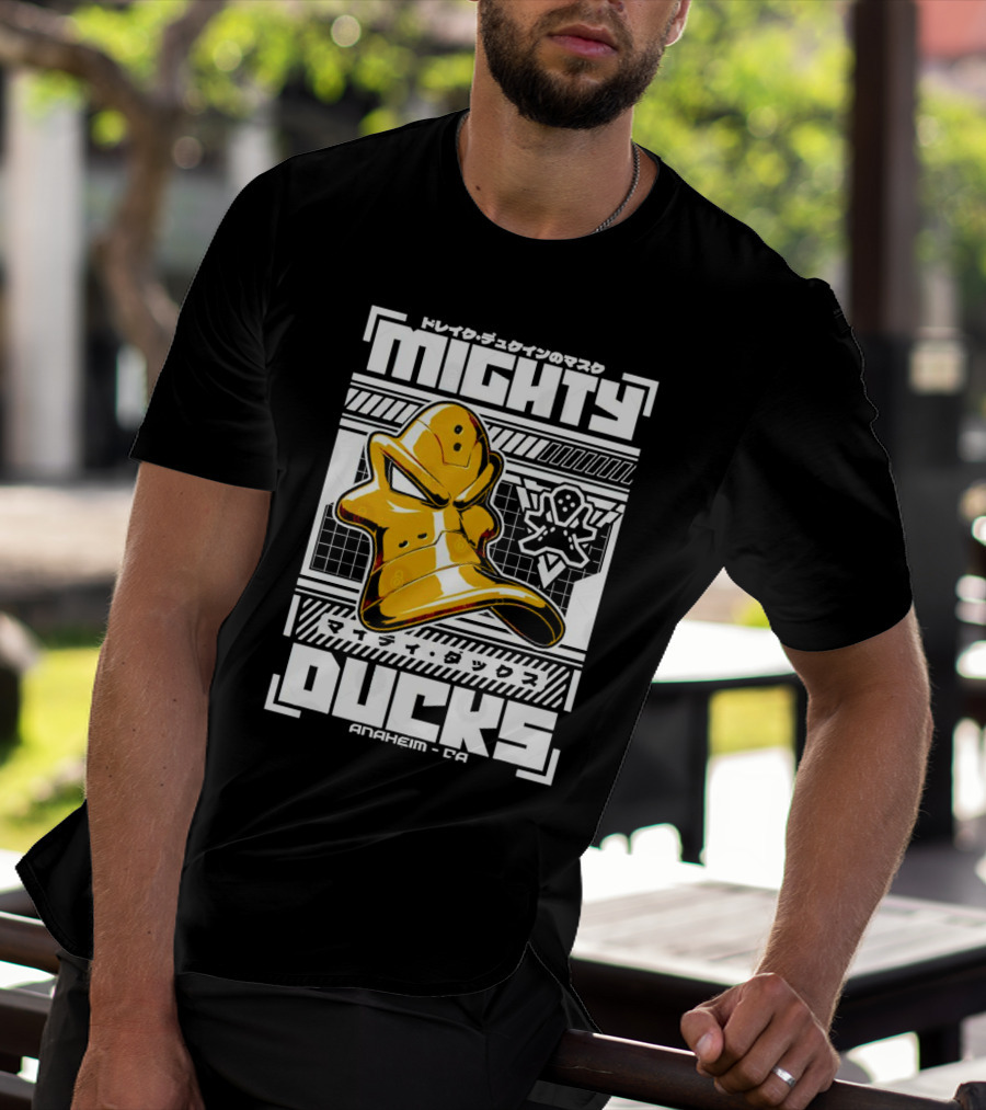Mighty Ducks Anaheim CA Hockey Mask T-Shirt