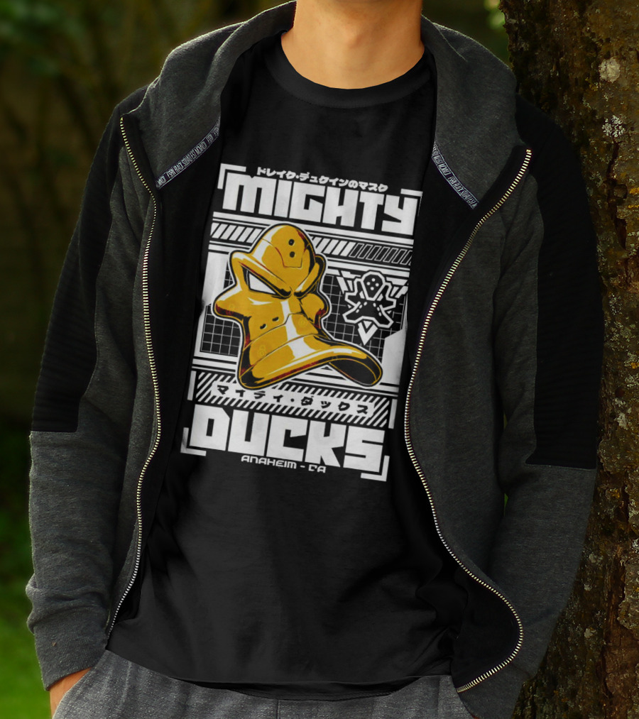 Mighty Ducks Anaheim CA Hockey Mask T-Shirt