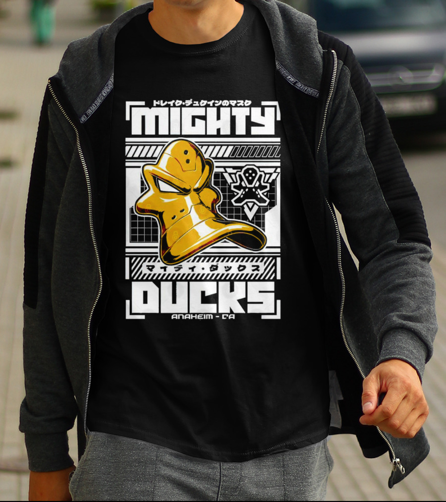 Mighty Ducks Anaheim CA Hockey Mask T-Shirt