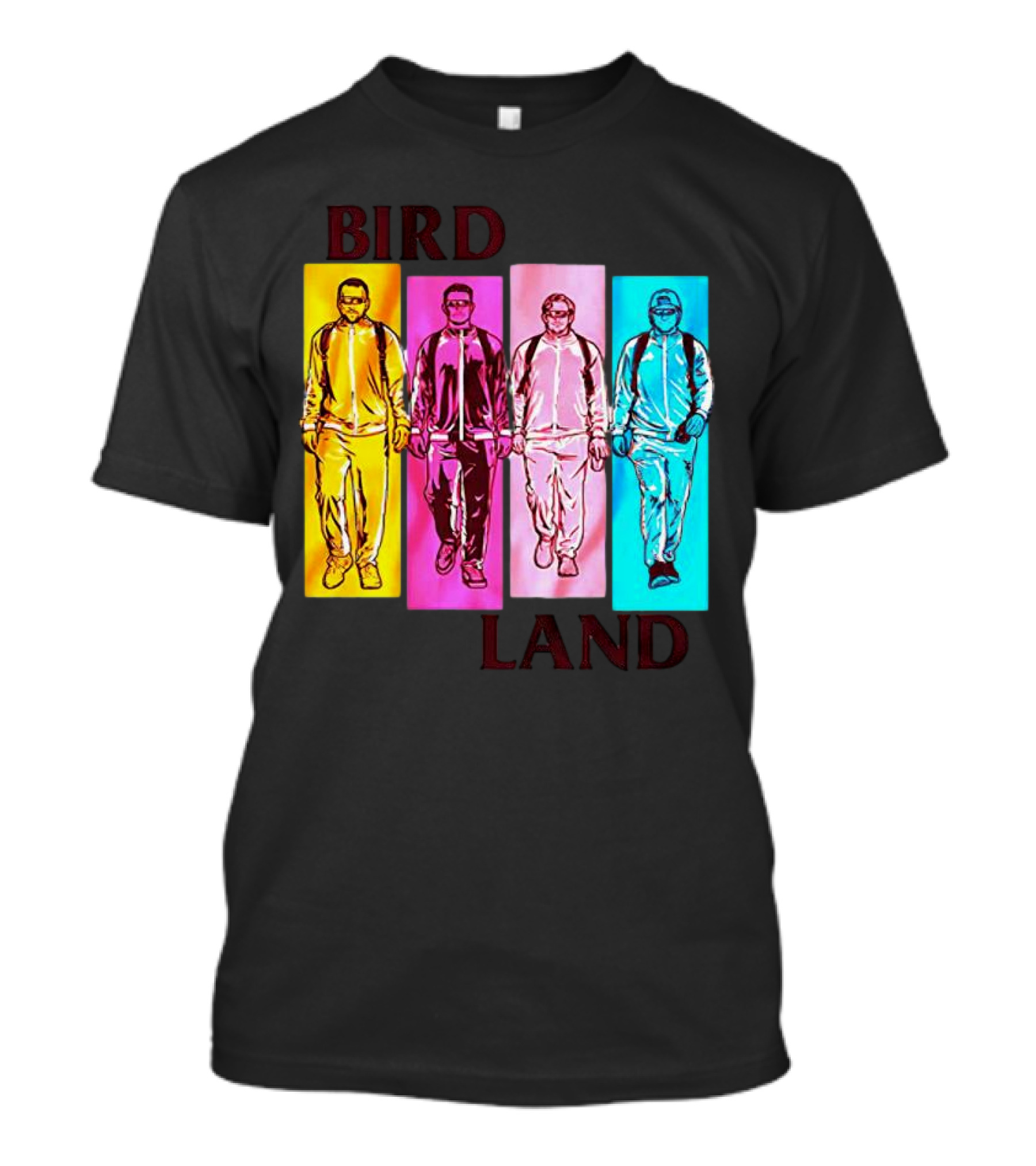 Baltimore Birdland Power Rangers Walking In Vibrant Colors T-Shirt