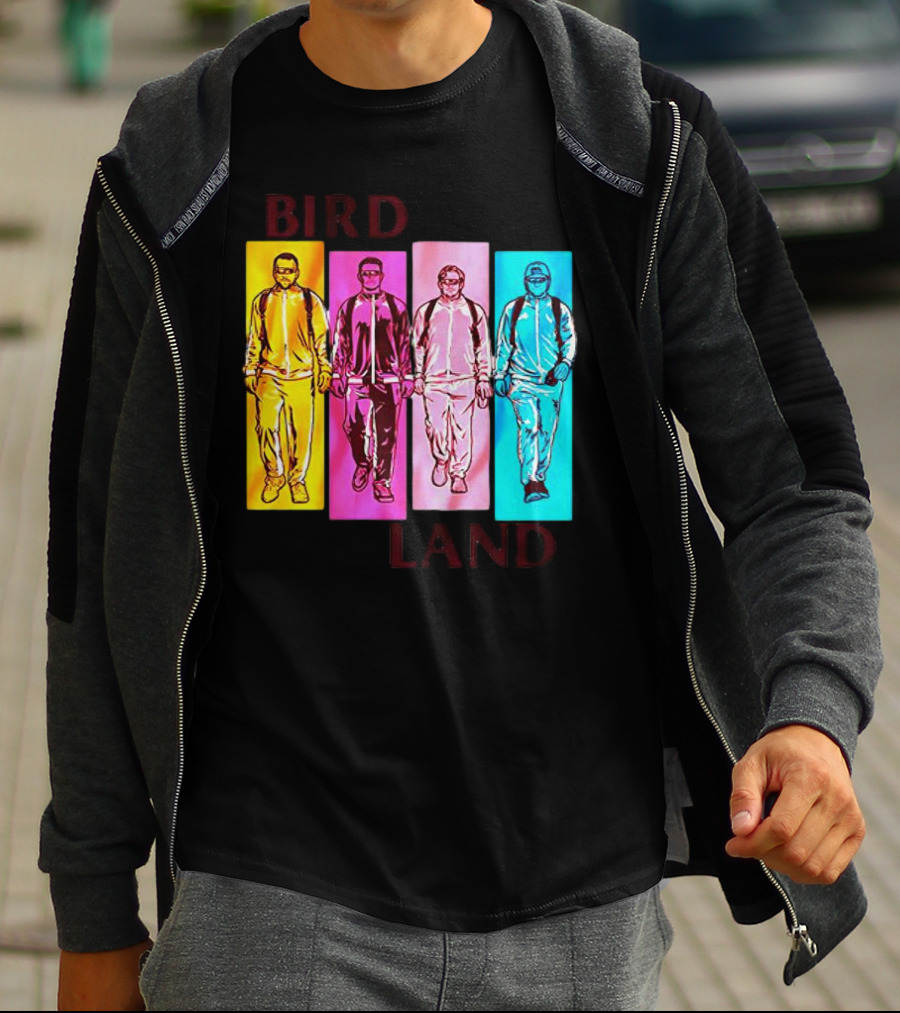 Baltimore Birdland Power Rangers Walking In Vibrant Colors T-Shirt