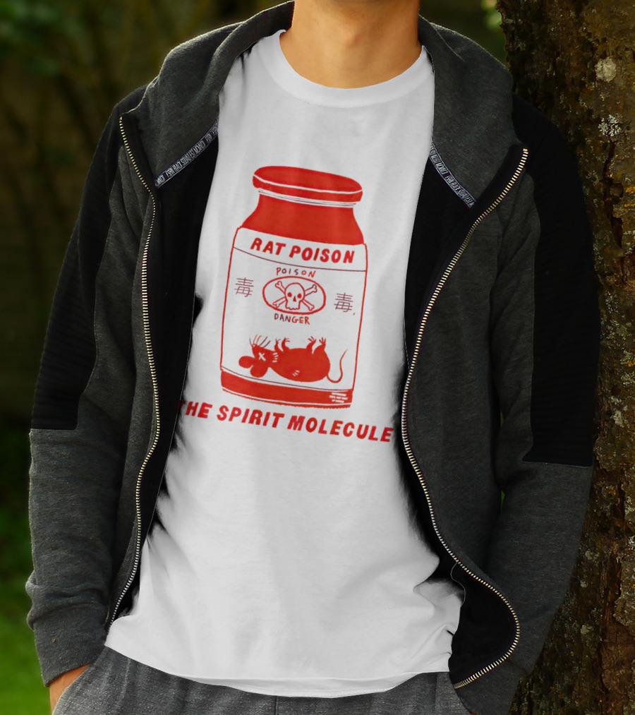 RAT POISON THE SPIRIT MOLECULE POISON DANGER SKULL CROSSBONES Rat T-Shirt