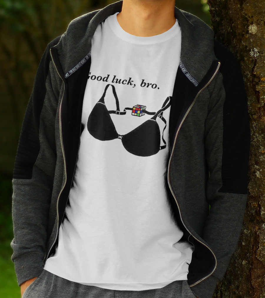 Good Luck Bro Rubik's Cube Bra T-Shirt