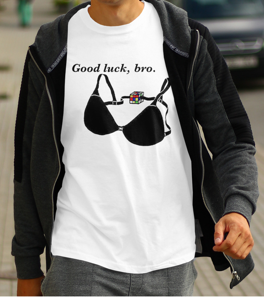 Good Luck Bro Rubik's Cube Bra T-Shirt