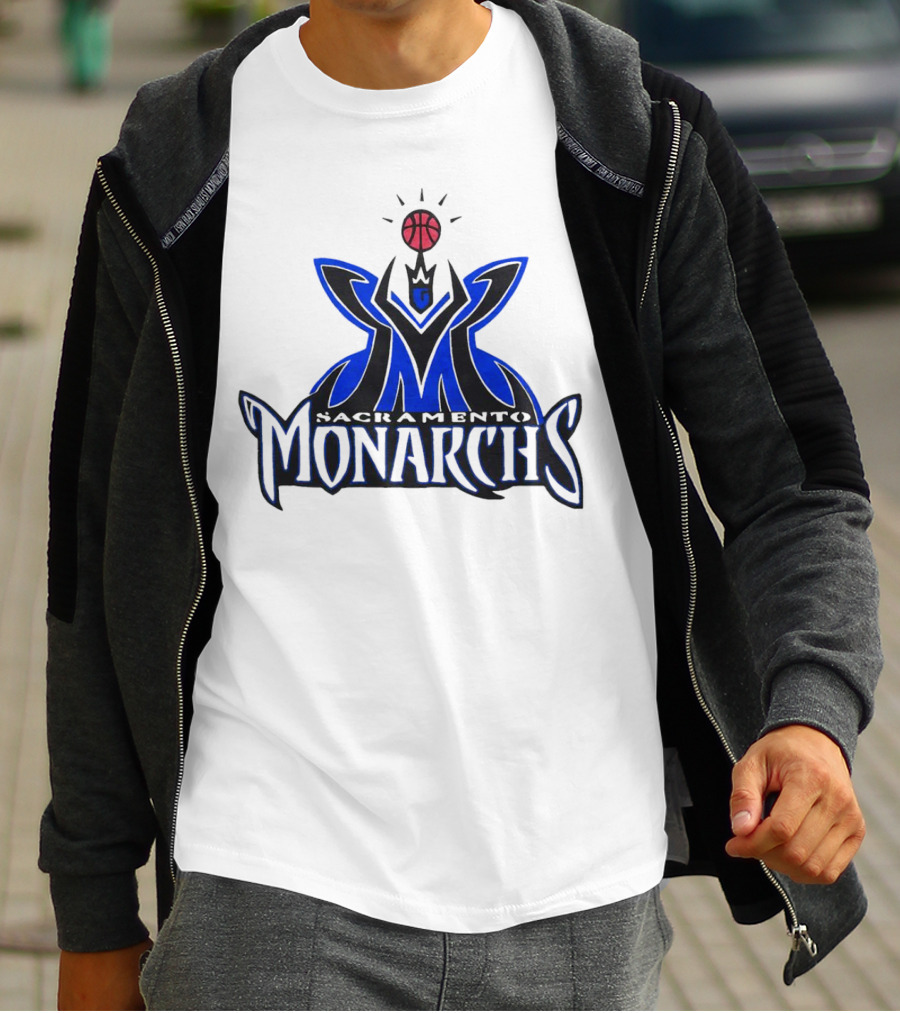 Sacramento Monarchs Basketball Logo Emblem T-Shirt