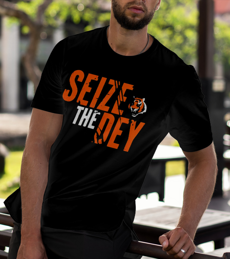 Seize The Dey Cincinnati Bengals Tiger T-Shirt