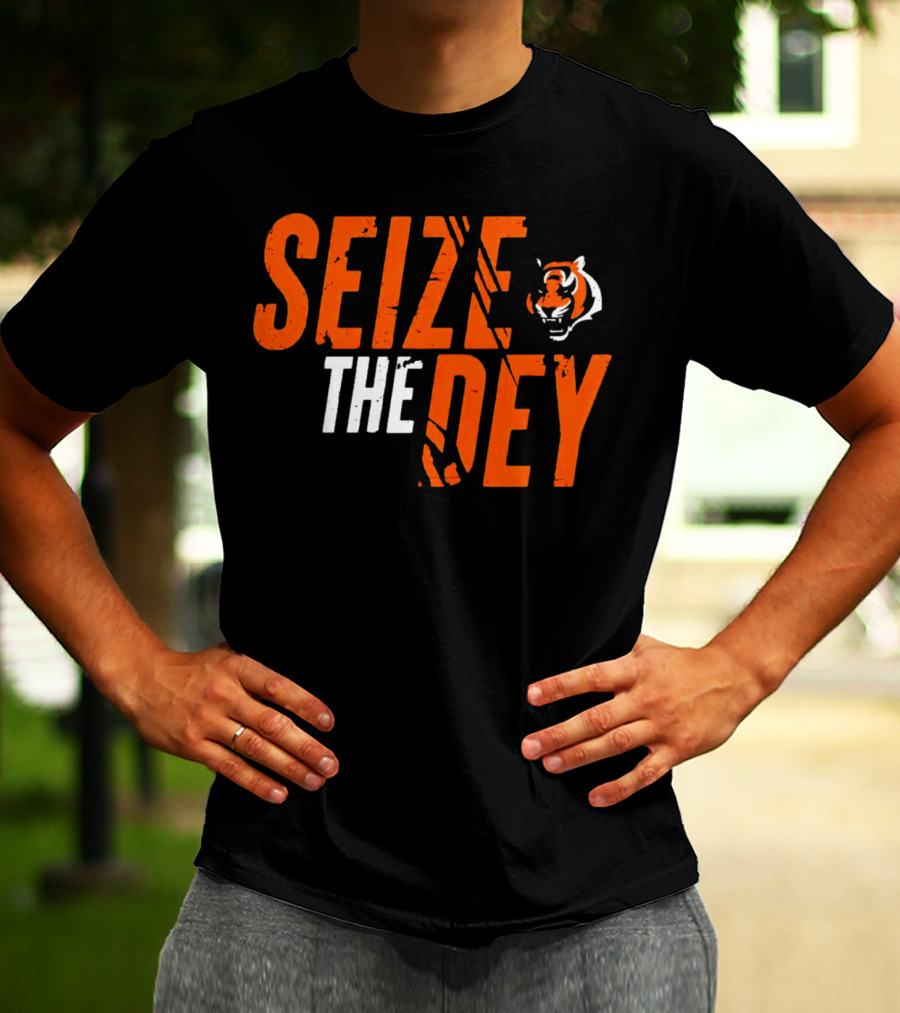 Seize The Dey Cincinnati Bengals Tiger T-Shirt