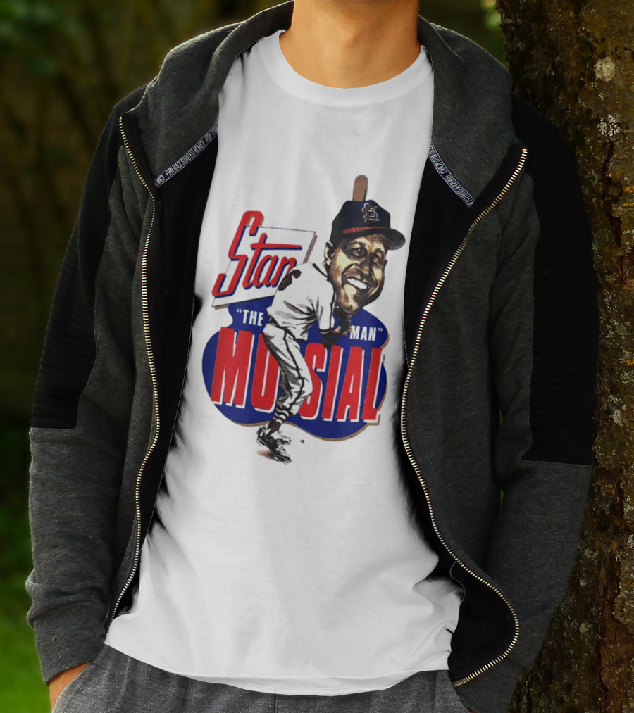 Stan Musial The Man St. Louis Cardinals Caricature T-Shirt