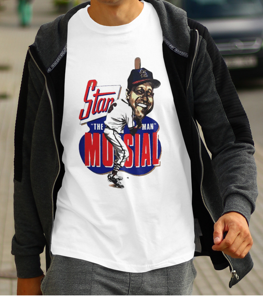 Stan Musial The Man St. Louis Cardinals Caricature T-Shirt