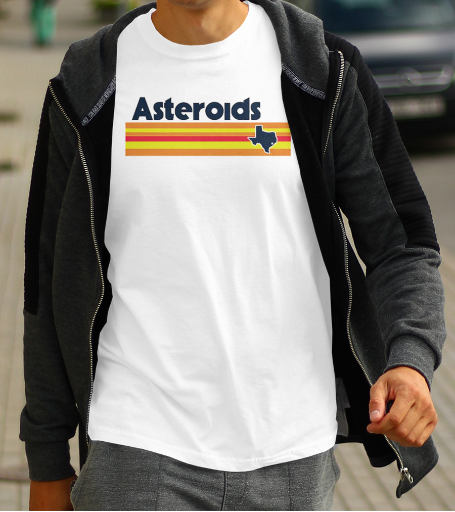 Asteroids Houston Astros Texas Stripe T-Shirt