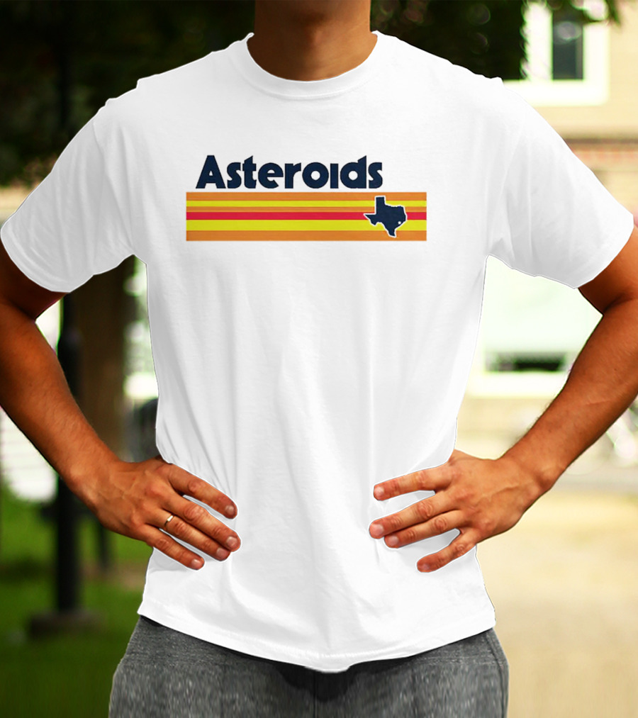 Asteroids Houston Astros Texas Stripe T-Shirt