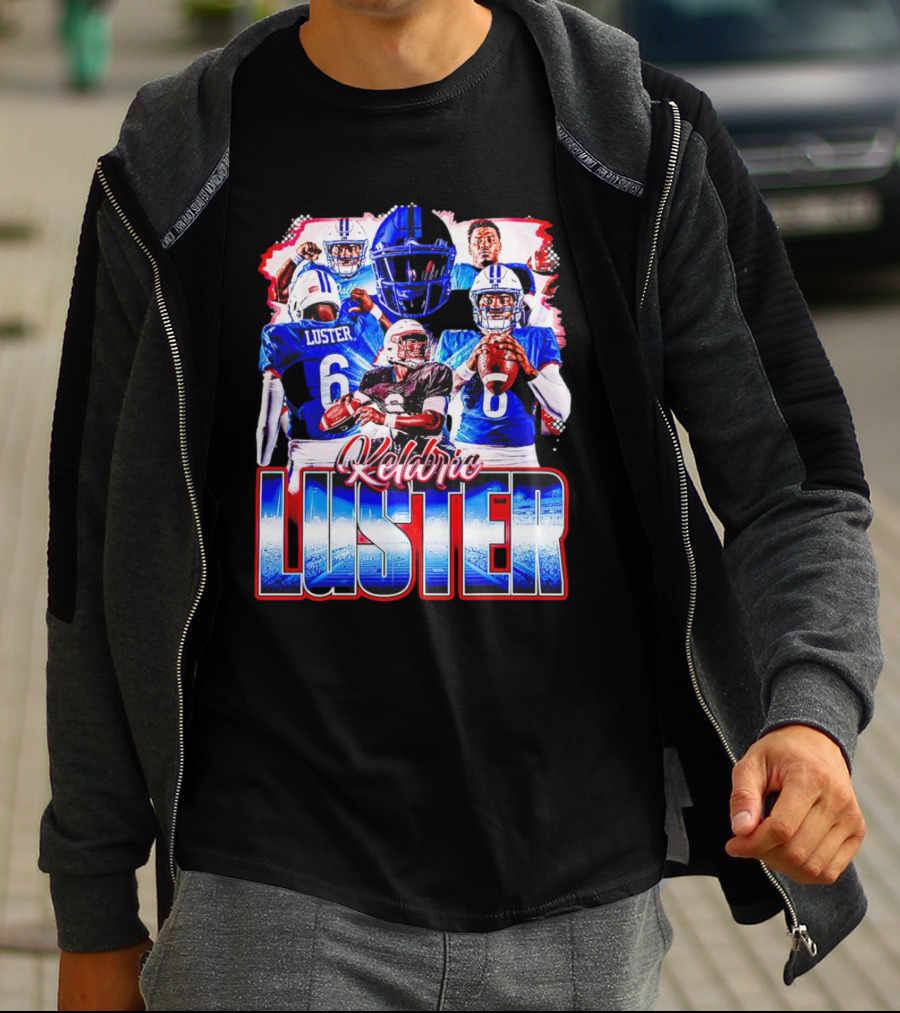 Keldric Luster SMU Mustangs Football T-Shirt