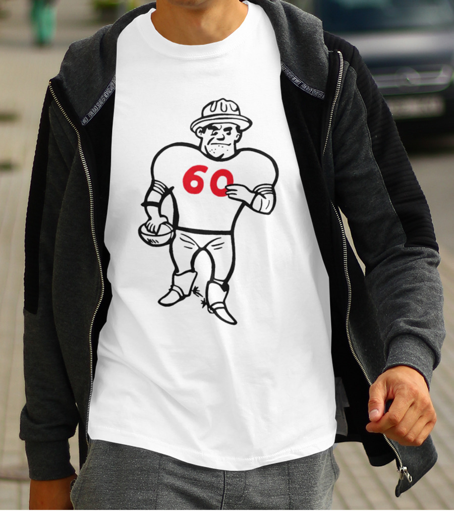 Tennessee Titans Oilers Man Number 60 Football Player T-Shirt