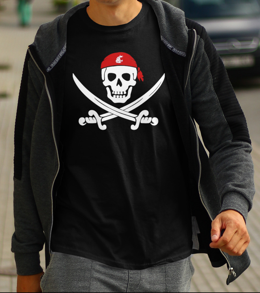 WSU Pirate Skull Crossed Swords T-Shirt