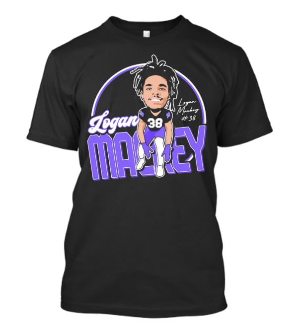 Logan Mackey 38 Weber State Wildcats Football Signature T-Shirt