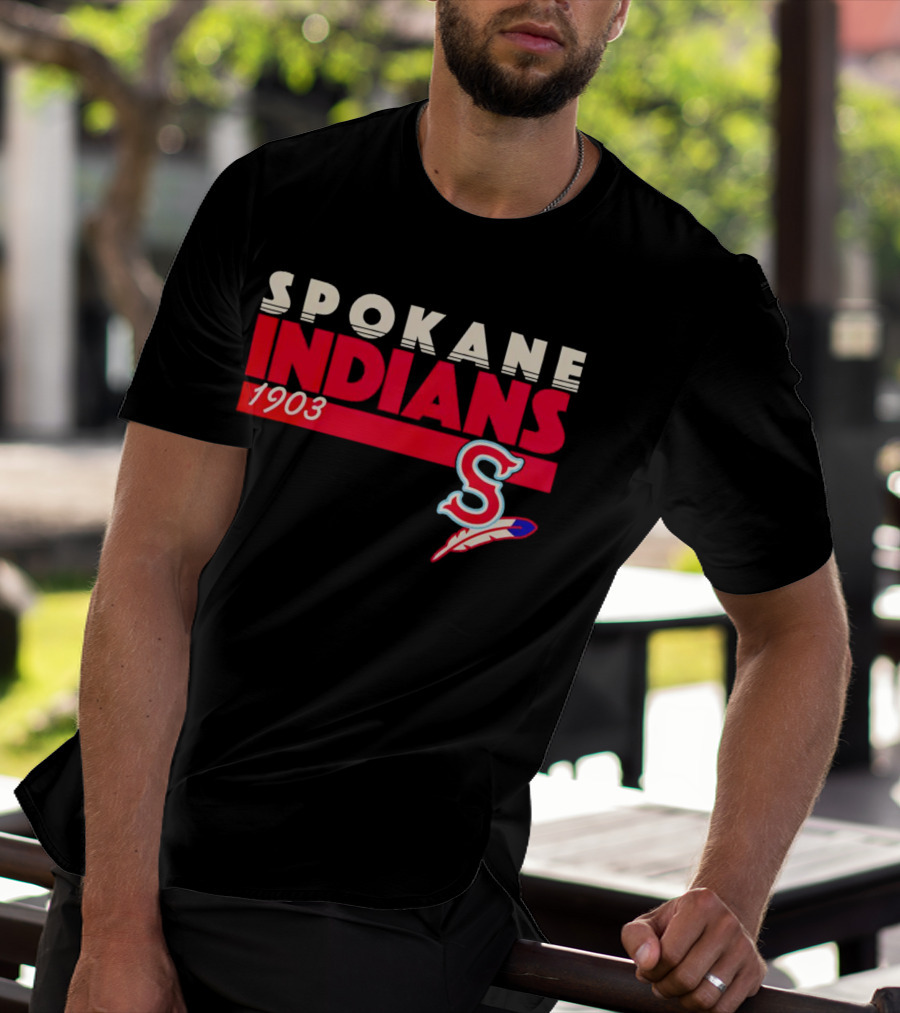 Spokane Indians 1903 S Logo Denim Pigment Dyed T-Shirt