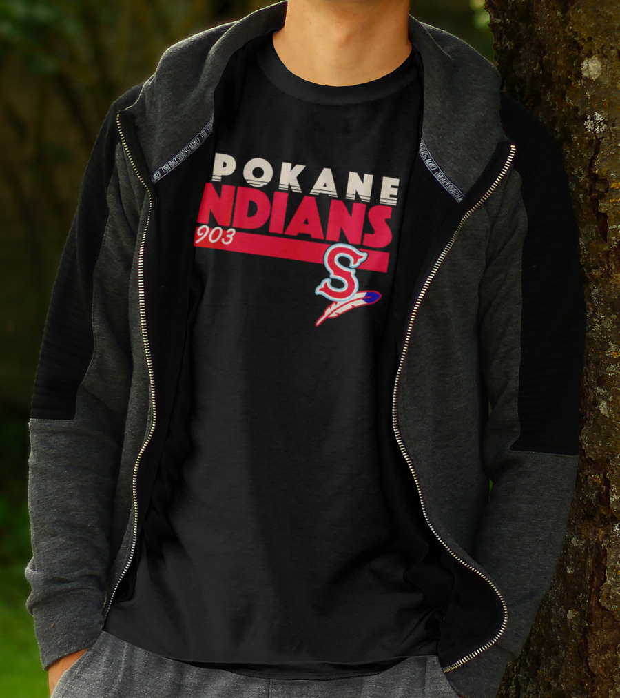 Spokane Indians 1903 S Logo Denim Pigment Dyed T-Shirt