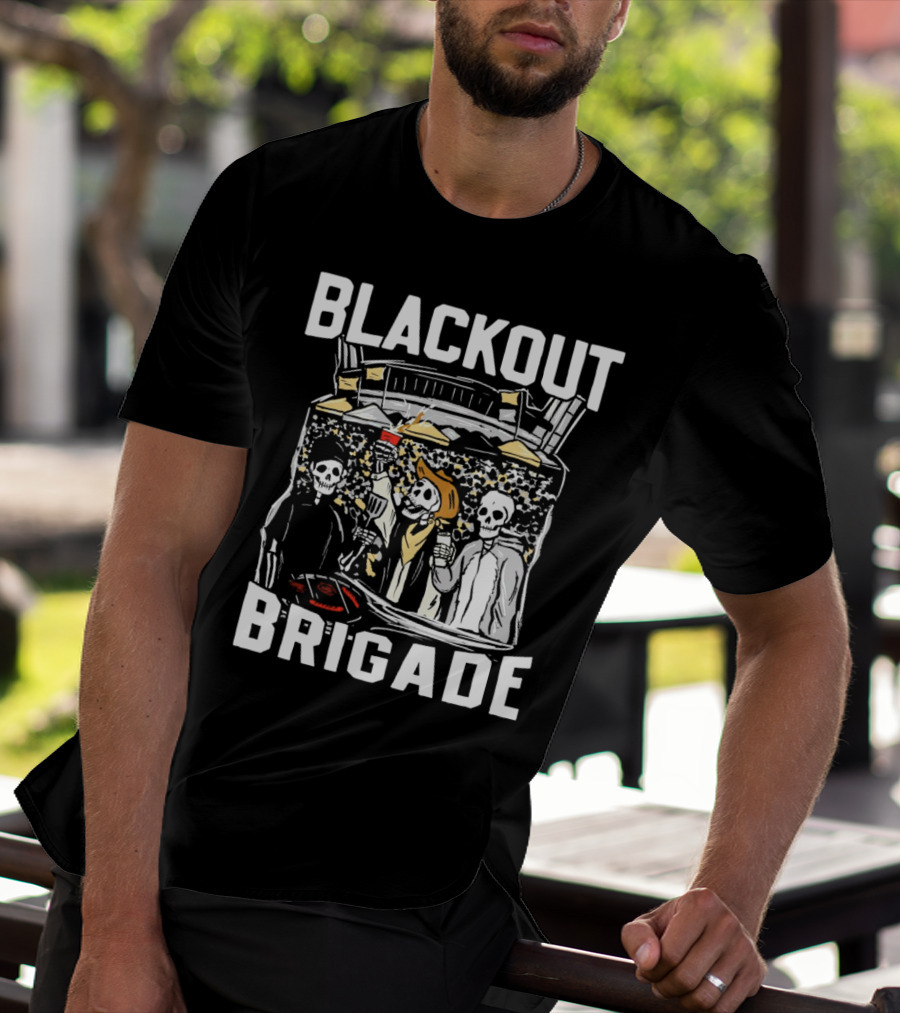 Blackout Brigade Colorado Buffaloes Football Stadium Skeletons Party T-Shirt