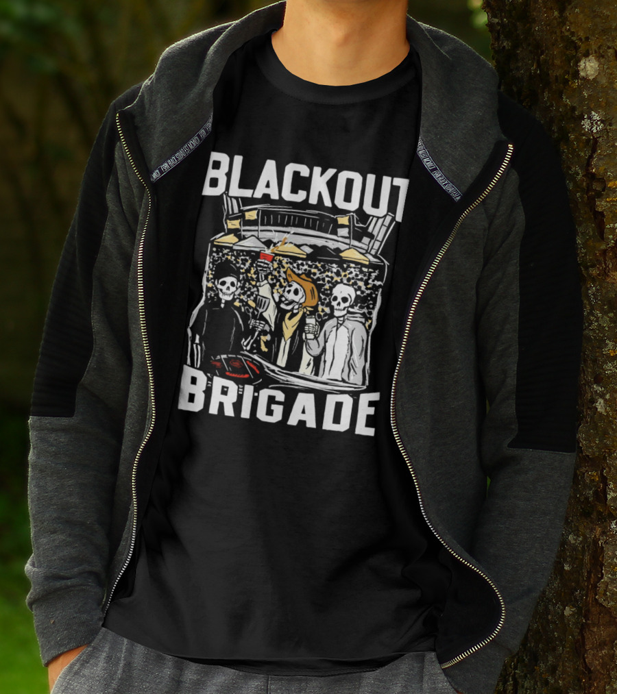 Blackout Brigade Colorado Buffaloes Football Stadium Skeletons Party T-Shirt