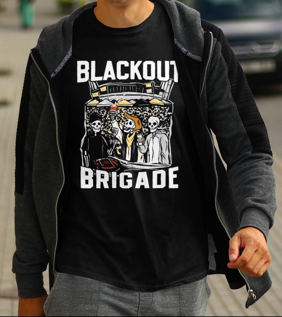 Blackout Brigade Colorado Buffaloes Football Stadium Skeletons Party T-Shirt