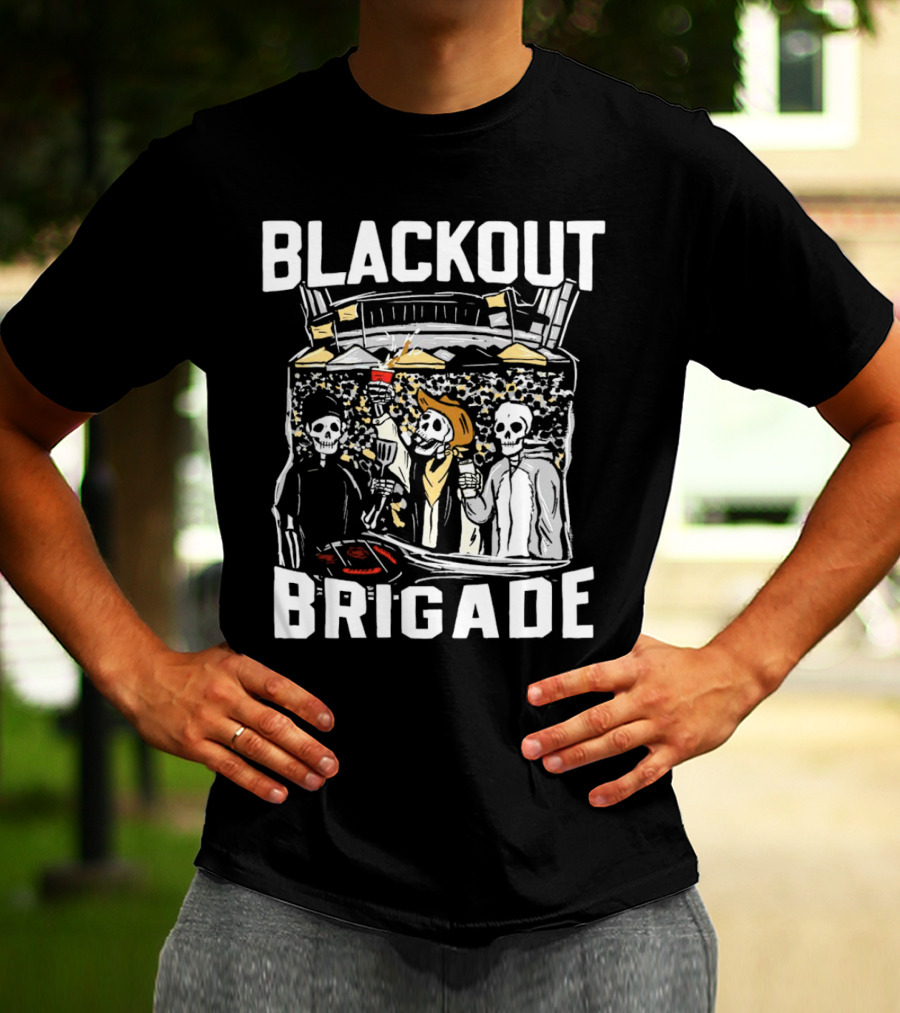 Blackout Brigade Colorado Buffaloes Football Stadium Skeletons Party T-Shirt