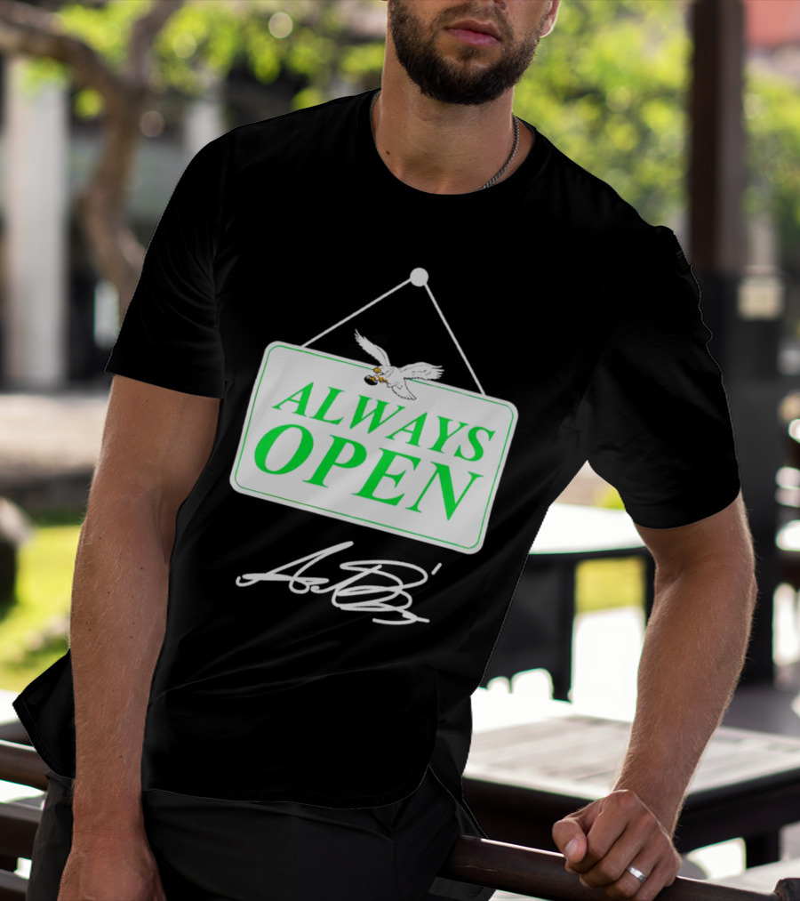 Eagles Autism Foundation Always Open Sign With Eagle And Signature T-Shirt