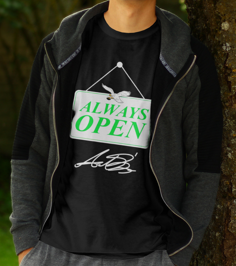 Eagles Autism Foundation Always Open Sign With Eagle And Signature T-Shirt