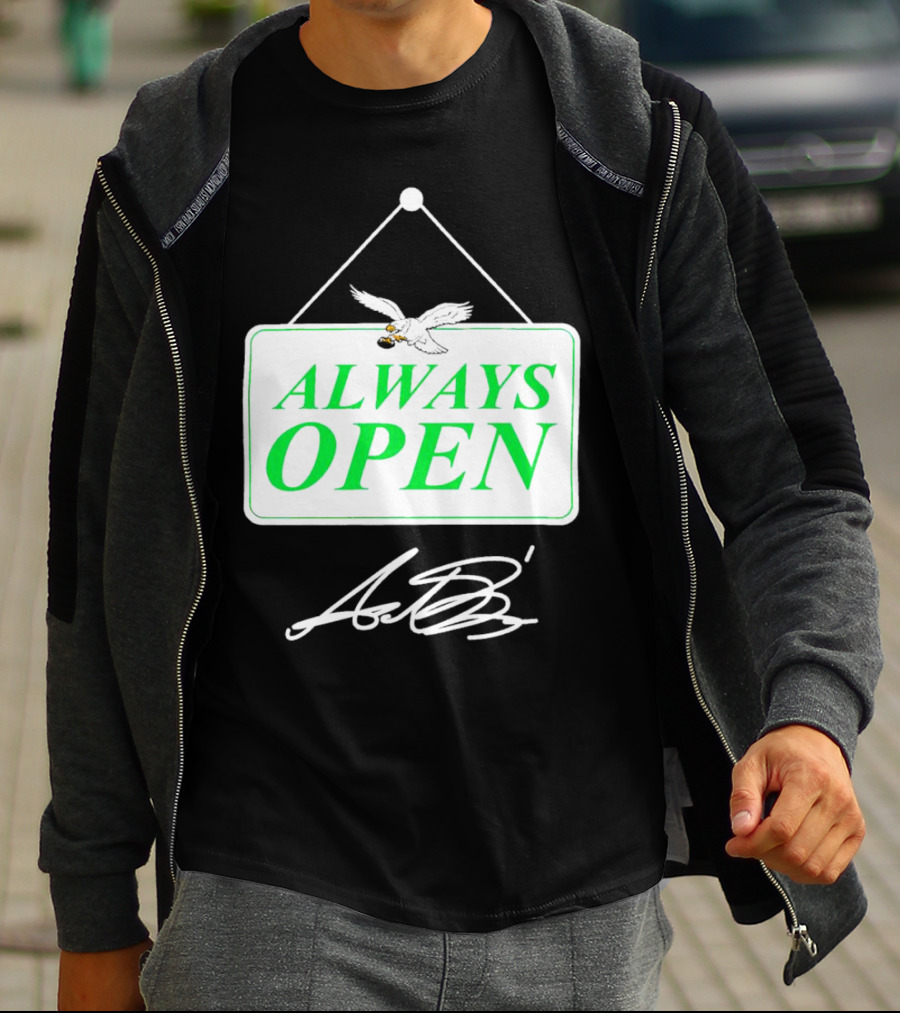 Eagles Autism Foundation Always Open Sign With Eagle And Signature T-Shirt