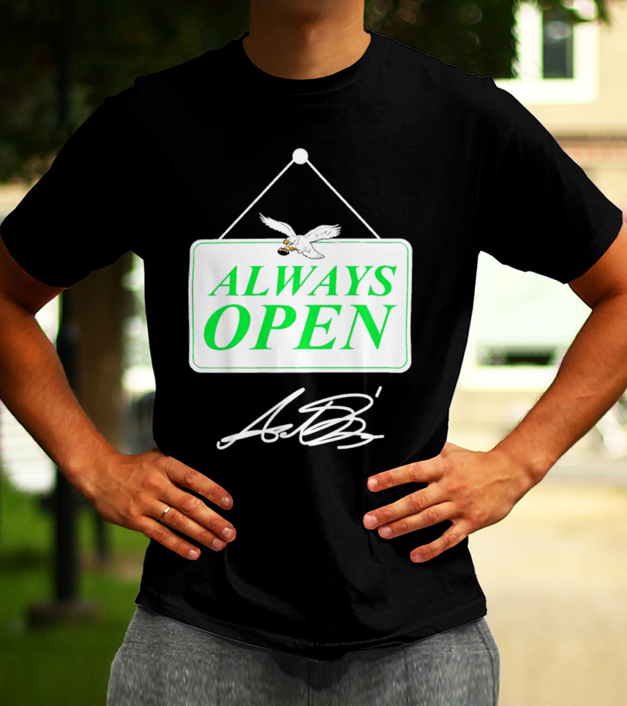Eagles Autism Foundation Always Open Sign With Eagle And Signature T-Shirt