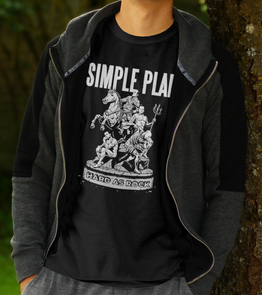 Simple Plan Hard As Rock Statue T-Shirt