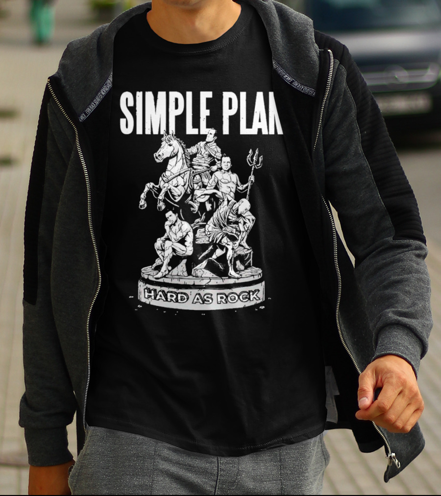 Simple Plan Hard As Rock Statue T-Shirt